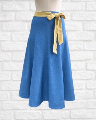 優雅八片裙紙型 (成人:XS~L)