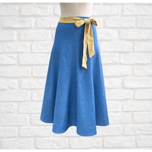 優雅八片裙紙型 (成人:XS~L)