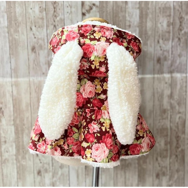 兔耳帽背心紙型 (兒童:90~140) 