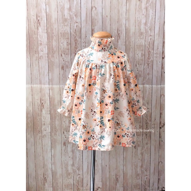 千金小姐立領長版衣紙型 (兒童:90~140) 