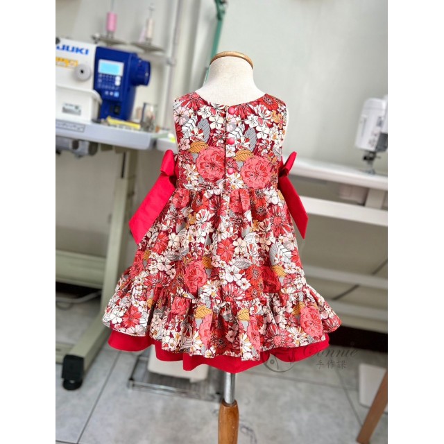 圓領小公主洋裝紙型 (兒童:90~140) 