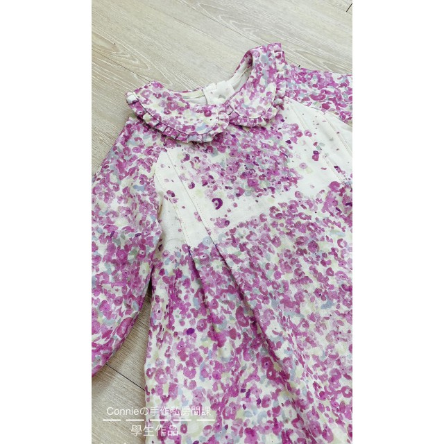 圓領連袖洋裝紙型 (兒童:80~140) 