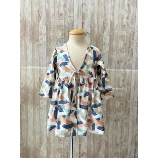 外罩衫紙型 親子款 (小孩:90-140cm ● 成人:S~2XL)