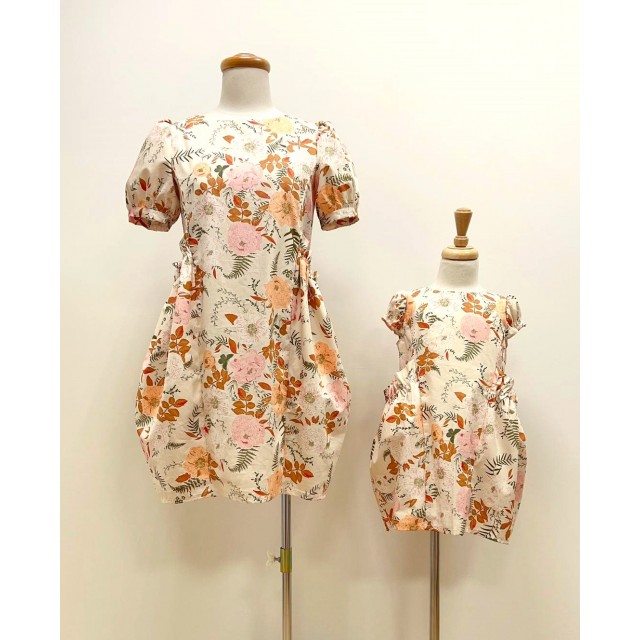 大口袋花苞洋裝紙型 親子款 (小孩:90-140cm ● 成人:S、M、L)