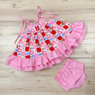 肩綁帶套裝紙型 (兒童:80~120) 