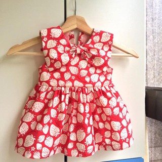 蝴蝶領套裝紙型 (兒童:70~90) 