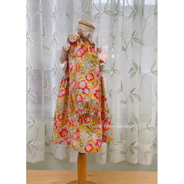 長袖荷葉洋裝紙型 (兒童:90~140) 