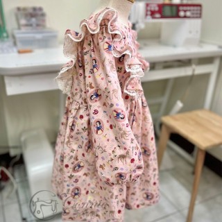 長袖荷葉洋裝紙型 (兒童:90~140) 