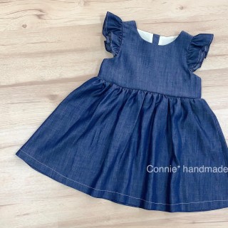 無袖飛袖洋裝紙型(可加購長袖) (兒童:100~140) 