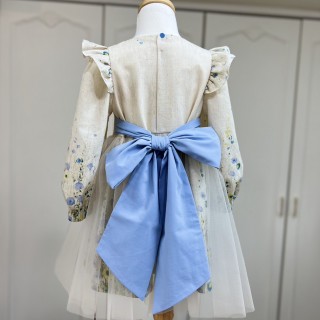 無袖飛袖洋裝紙型(可加購長袖) (兒童:100~140) 