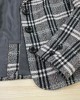 女裝甲級-全裡西裝領對格立式口袋外套(黑白彩條樣衣)