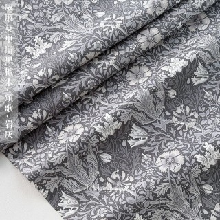 美國品牌棉布 威廉莫里斯黑檀木-頌歌-岩灰 現貨布