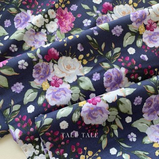 美國品牌棉布 浪漫仲夏夜-粉紫 現貨布