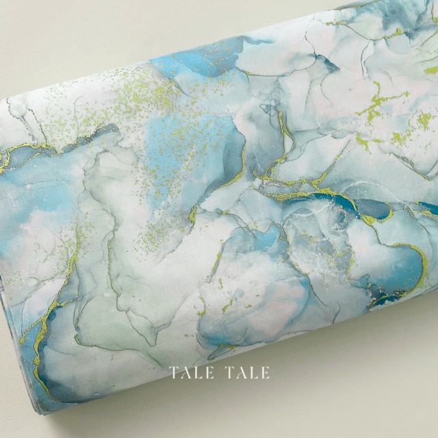 美國品牌燙金布 點金石-水藍金 現貨布