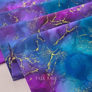 美國品牌燙金布 點金石-藍紫金 現貨布