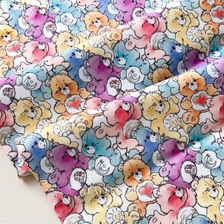 加拿大品牌 滿版彩虹熊版權布現貨布