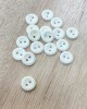 百搭啞光圓型鈕釦 二眼洞米白色 直徑 11.5mm