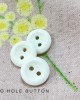 百搭啞光圓型鈕釦 二眼洞米白色 直徑 11.5mm