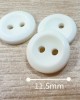 百搭啞光圓型鈕釦 二眼洞米白色 直徑 11.5mm